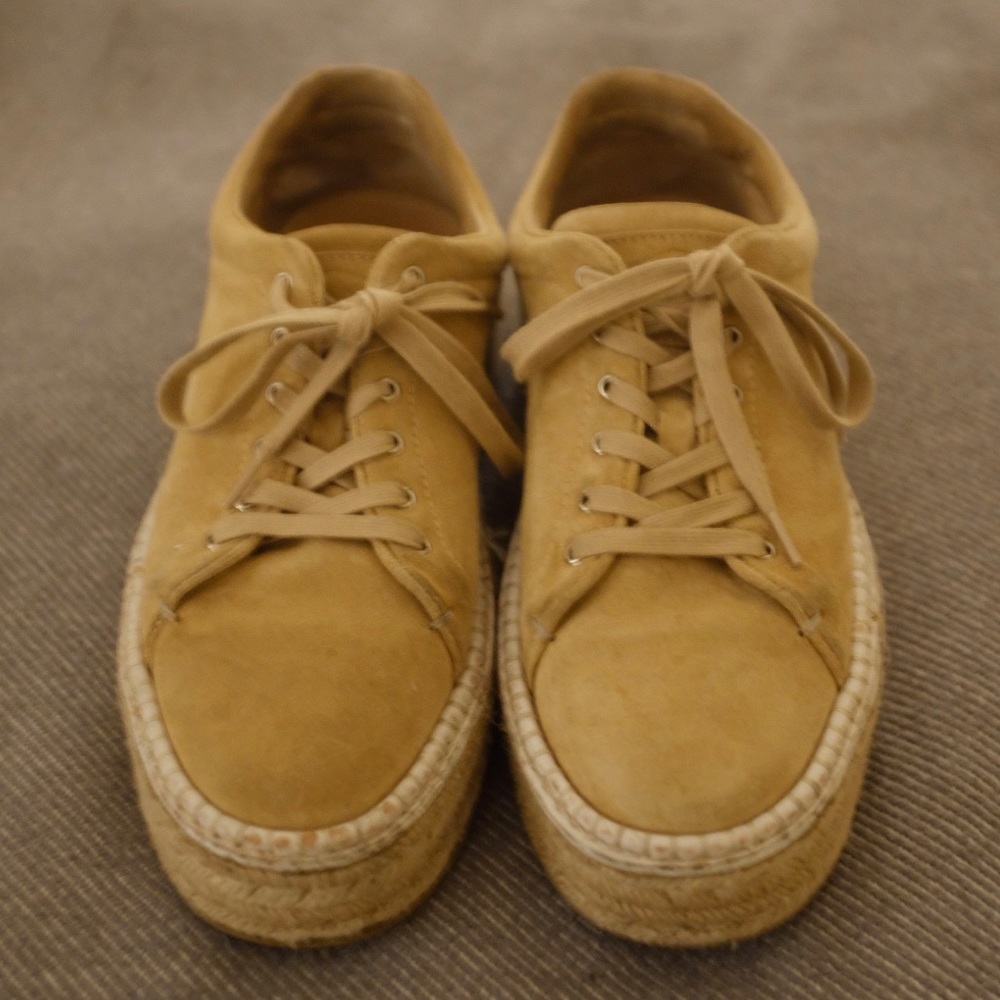 rag & bone espadrille sneakers in beige. size 8